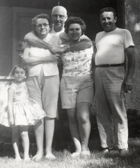 Lisa Thorpe, Margaret and Everett Brafford, Paddy and Ray Thorpe, c. 1962