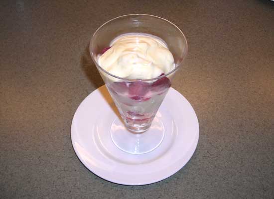 Chilled Lemon-Wine Mousse with Raspberries