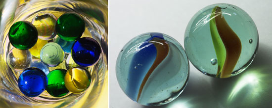 Purie and Cat's Eye Marbles