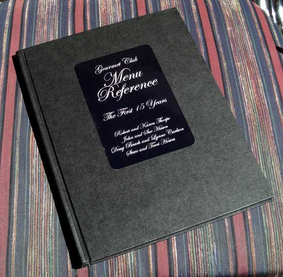 Gourmet Club Menu Reference - The First 15 years